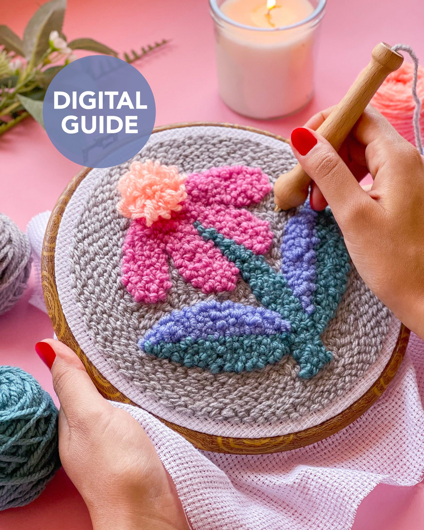 "Lazy Daisy" - Punch Needle Digital Guide